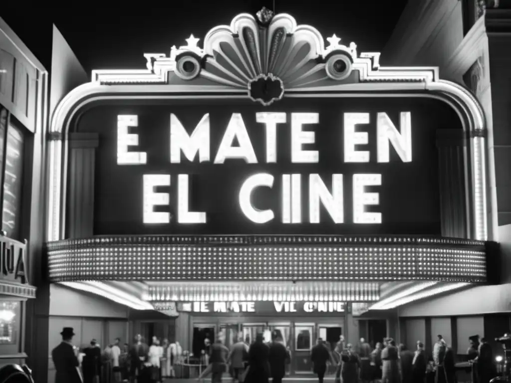 Representación del mate en el cine: marquesina vintage, arquitectura clásica, multitud ansiosa