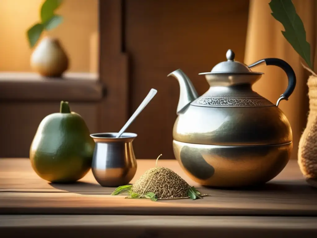 Mate clásico en mesa de madera - Adaptando el ritual del mate