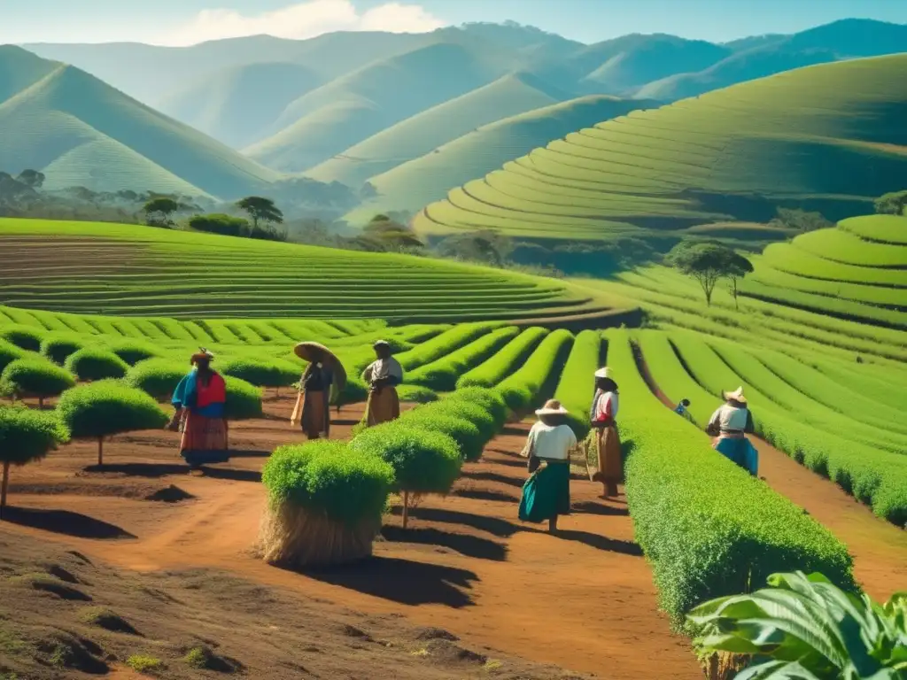 Plantación de yerba mate con indígenas Guarani en festivales sustentables