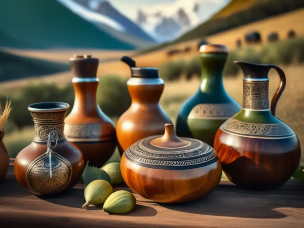 Círculo de mate en Patagonia Tradición del mate en la Patagonia: grupo disfrutando de una sesión tradicional en el paisaje patagónico