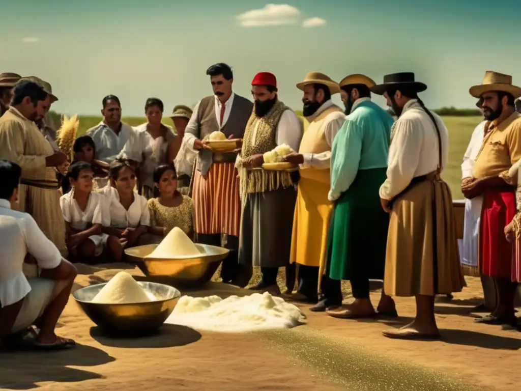 Tradición del mate helado en el Río de la Plata: Ceremonia al aire libre con amigos disfrutando del mate helado