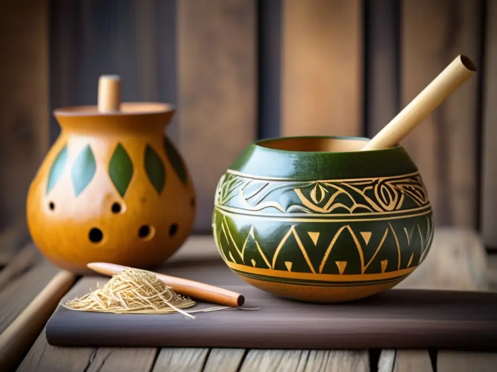 Elegir el mate perfecto tradición - Mate gourd, mate straw, wooden mate, ceramic mate, sunlight, rustic table