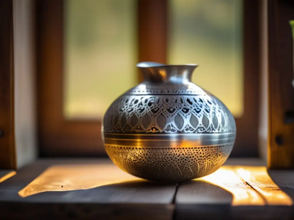 Mate de plata antiguo con grabados, bombilla de filigrana y libros de mate: anécdotas históricas