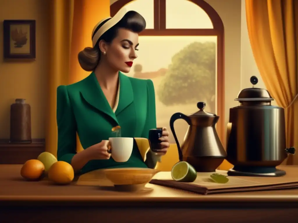 Tradición del mate en la región: Imagen promocional vintage para el artículo 