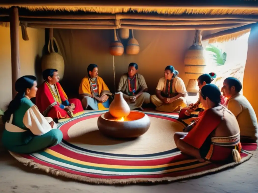 Tradición del mate en pueblos originarios en una ceremonia íntima y colorida