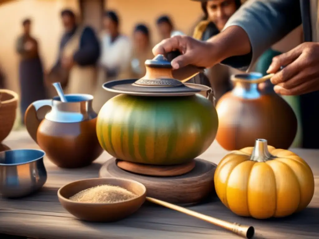 Tradición del mate en relaciones diplomáticas: ceremonia vintage de mate en Rioplatense