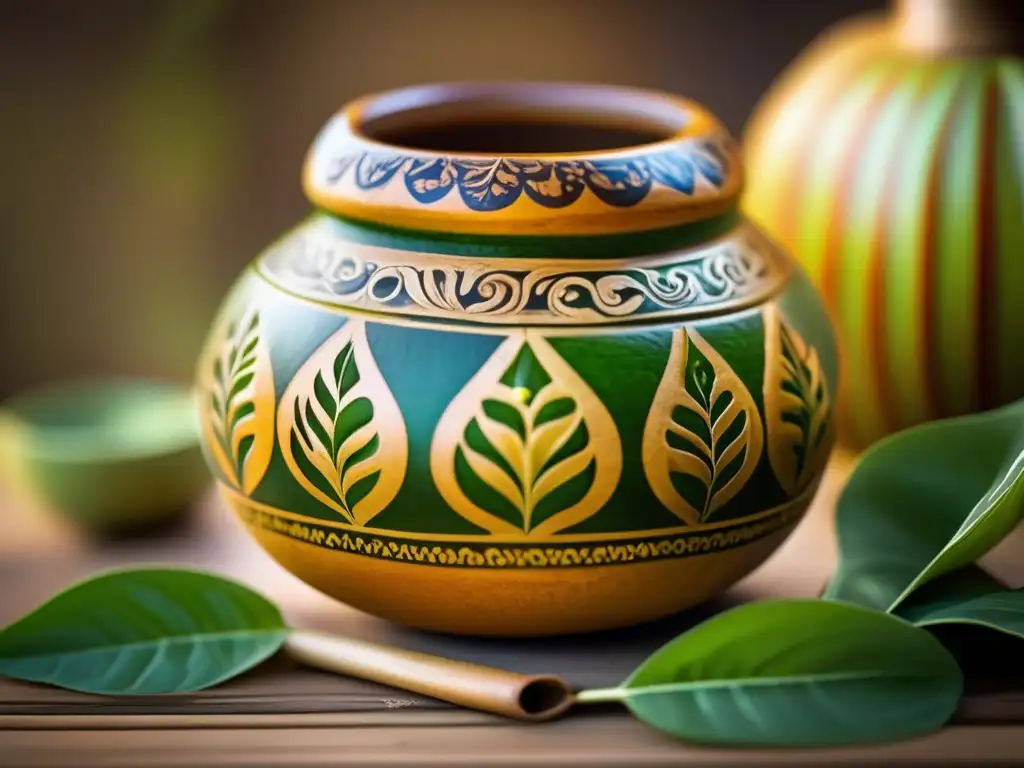 Tradición del mate en el Río Plata: gourd, yerba mate, bombilla y ambiente rústico evocan calidez y amistad