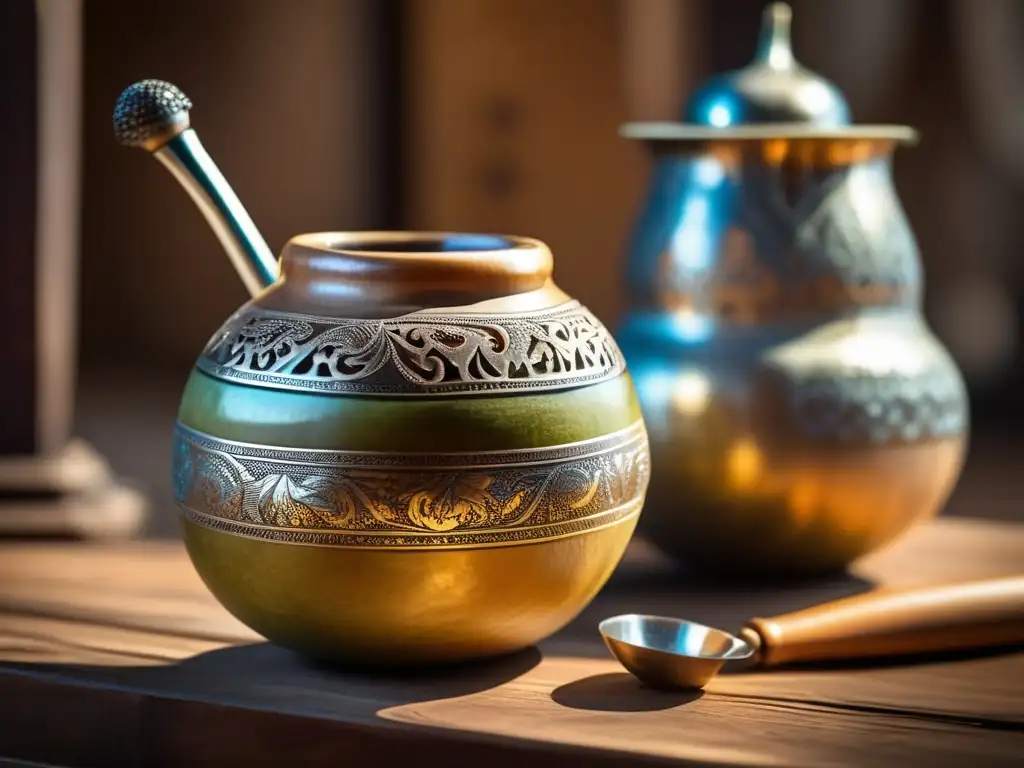 Tradición del mate en el Río de la Plata: Gourd, bombilla y familia disfrutando en una mesa rústica