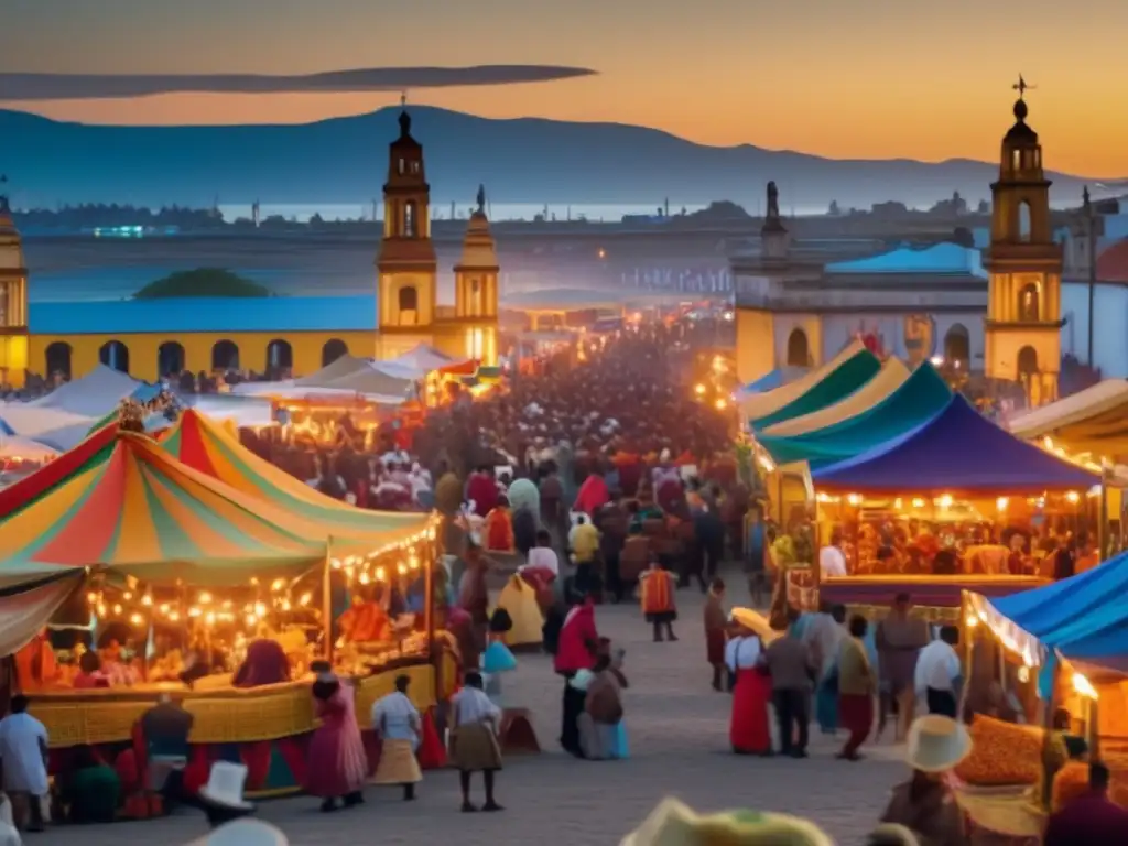 Festival de mate en Río de la Plata Tradición del mate en el Río de la Plata: festival vibrante con música, baile y mercado colorido