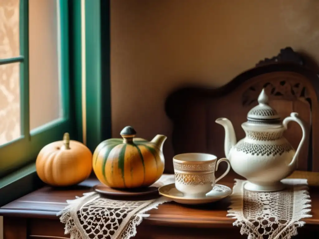 Tradición del mate en la región rioplatense en una acogedora esquina de un hogar tradicional