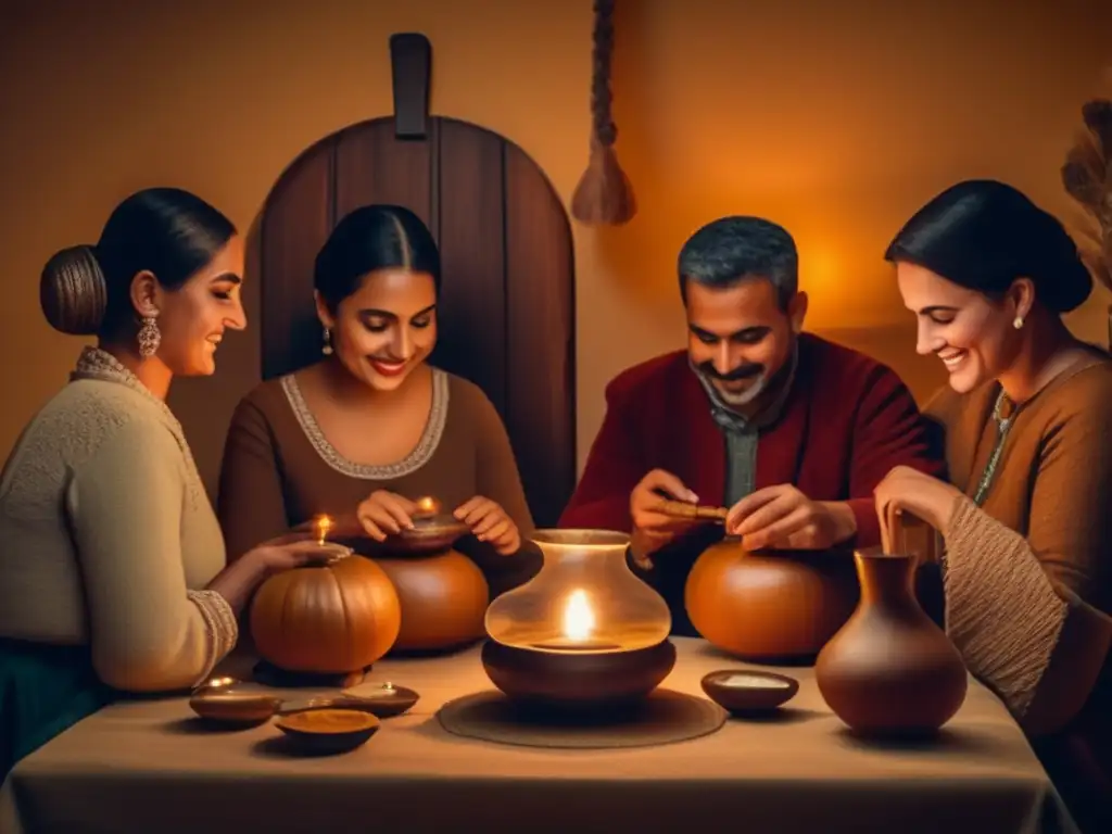 Tradición del mate rioplatense en una escena vintage con personas disfrutando de la bebida y la camaradería