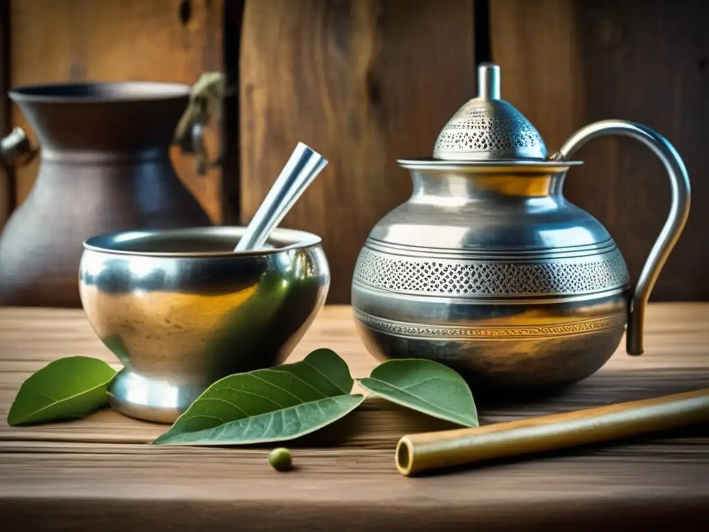 Mate rioplatense: Tradicional ritual de mate con gourd de plata, bombilla, yerba mate, elementos culturales y nostalgia