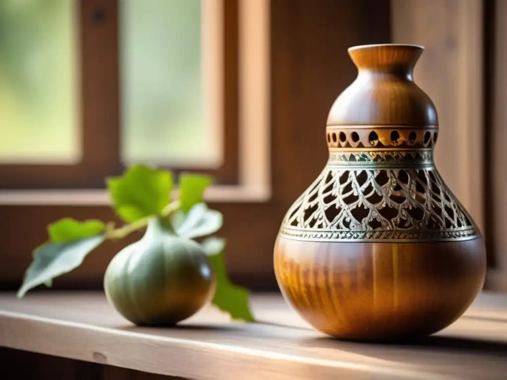 Tradición del mate en la región rioplatense: Gourd tallada a mano, yerba mate fresca, bombilla de plata, luz cálida y más