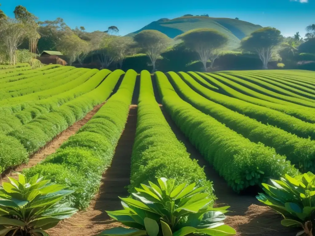 Plantación de yerba mate con tecnología sostenible