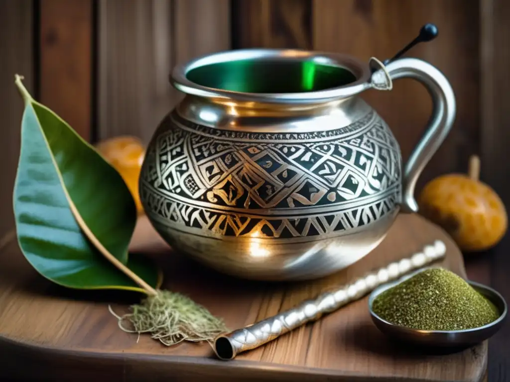 Mate tradicional con beneficios saludables de la yerba mate