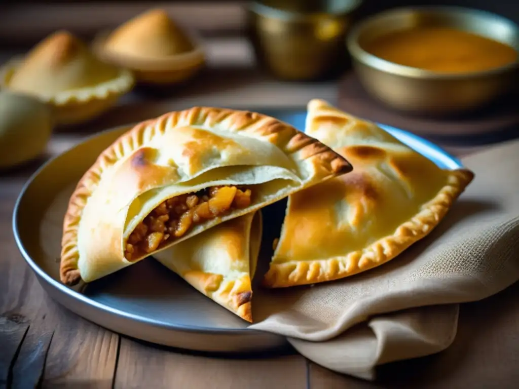 Mesa de cocina rústica con empanadas de mate - Recetas de empanadas con mate