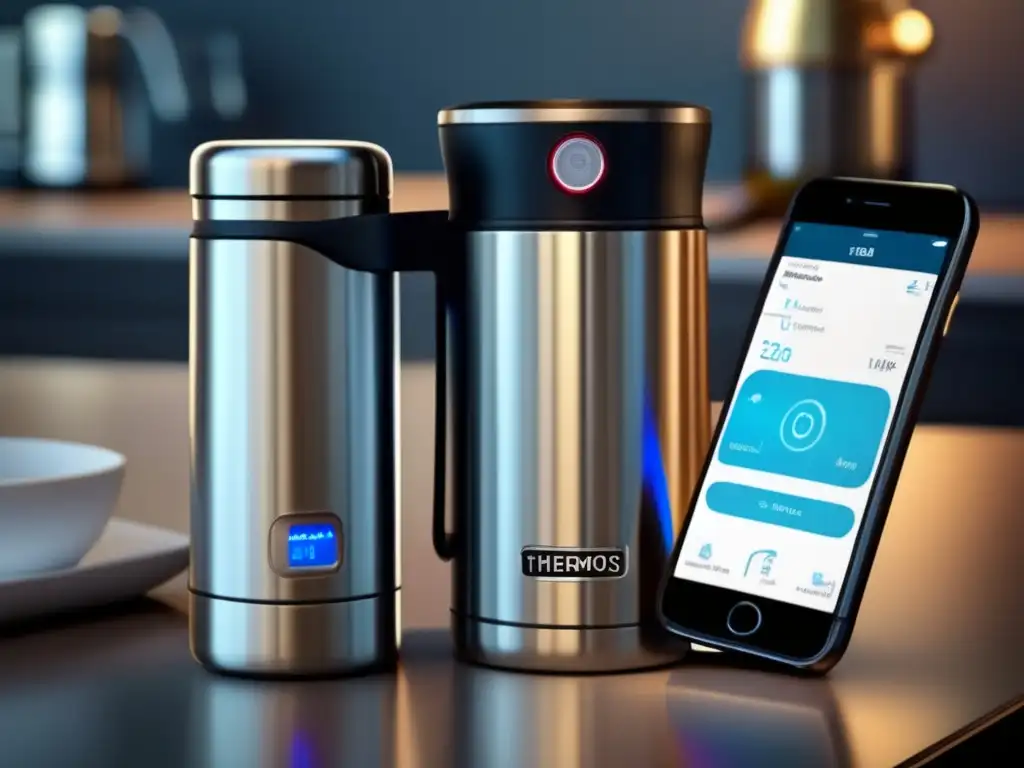 Modelo inteligente de termo mate con app de control de temperatura y personalización