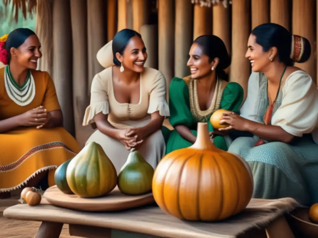 Mujeres en evento que celebra el rol femenino en la cultura del mate