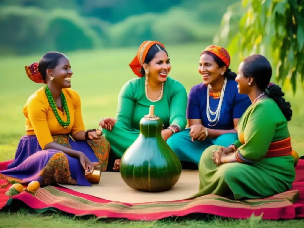 Mujeres compartiendo mate y celebrando la cultura - Eventos que celebran el rol femenino en la cultura del mate