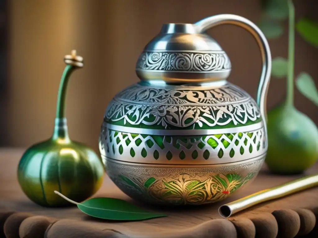 Tradición mate en el mundo: Gourd, bombilla, yerba mate y ambiente vintage evocan sociabilidad y celebración