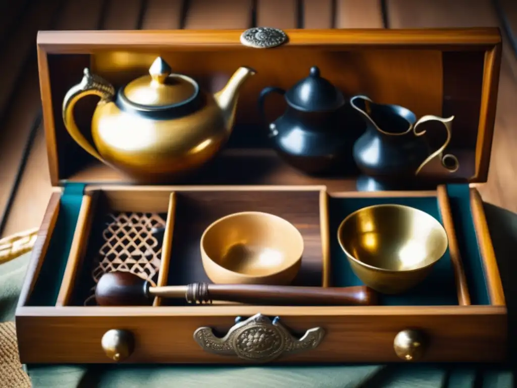 Exquisito mate en bandeja vintage Museos del mate: una experiencia sensorial-