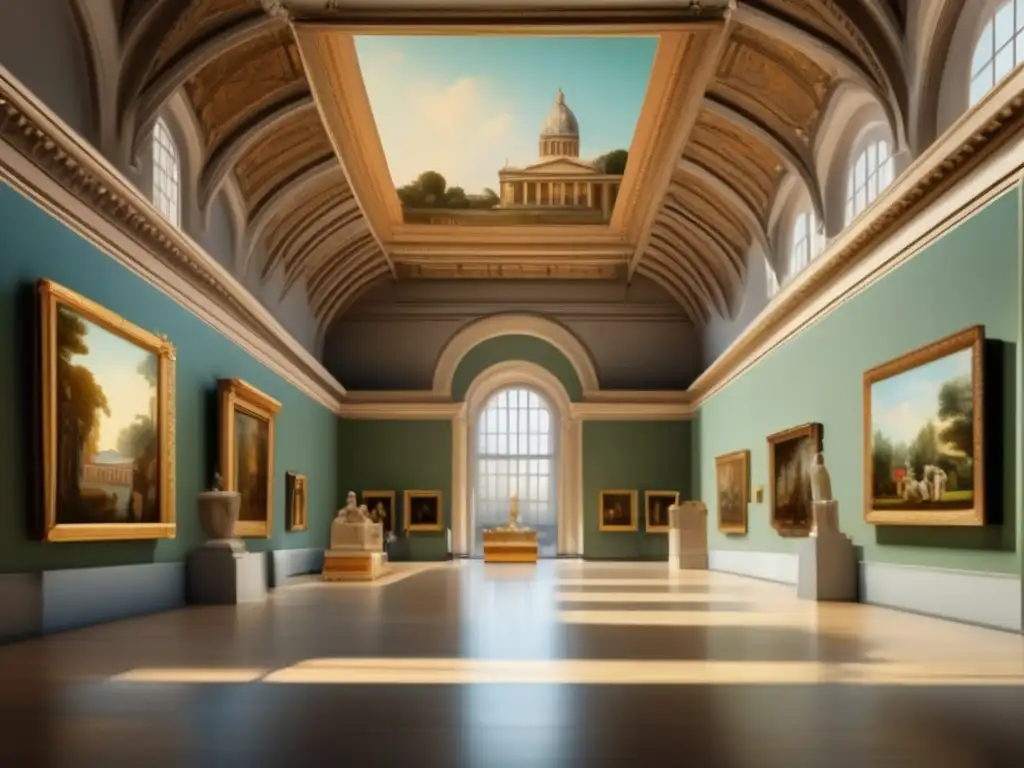 Pintura vintage de museo con escenas serenas Museos rioplatenses: pintura, arte y mate, en imagen vintage que muestra escenas serenas en tres museos con rica historia