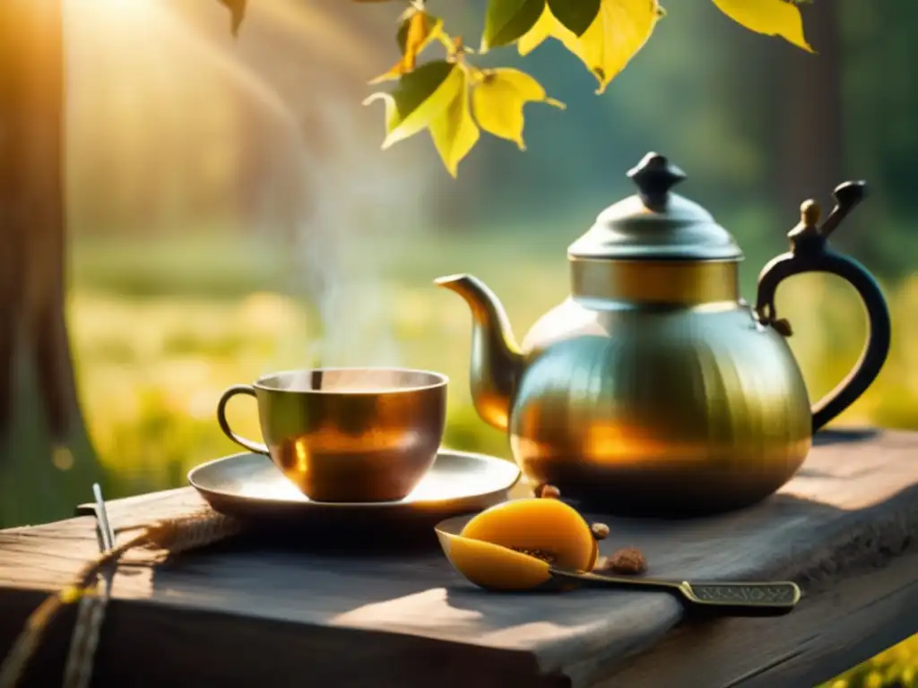 Naturaleza serena con mate: Beneficios psicológicos del mate tradicional