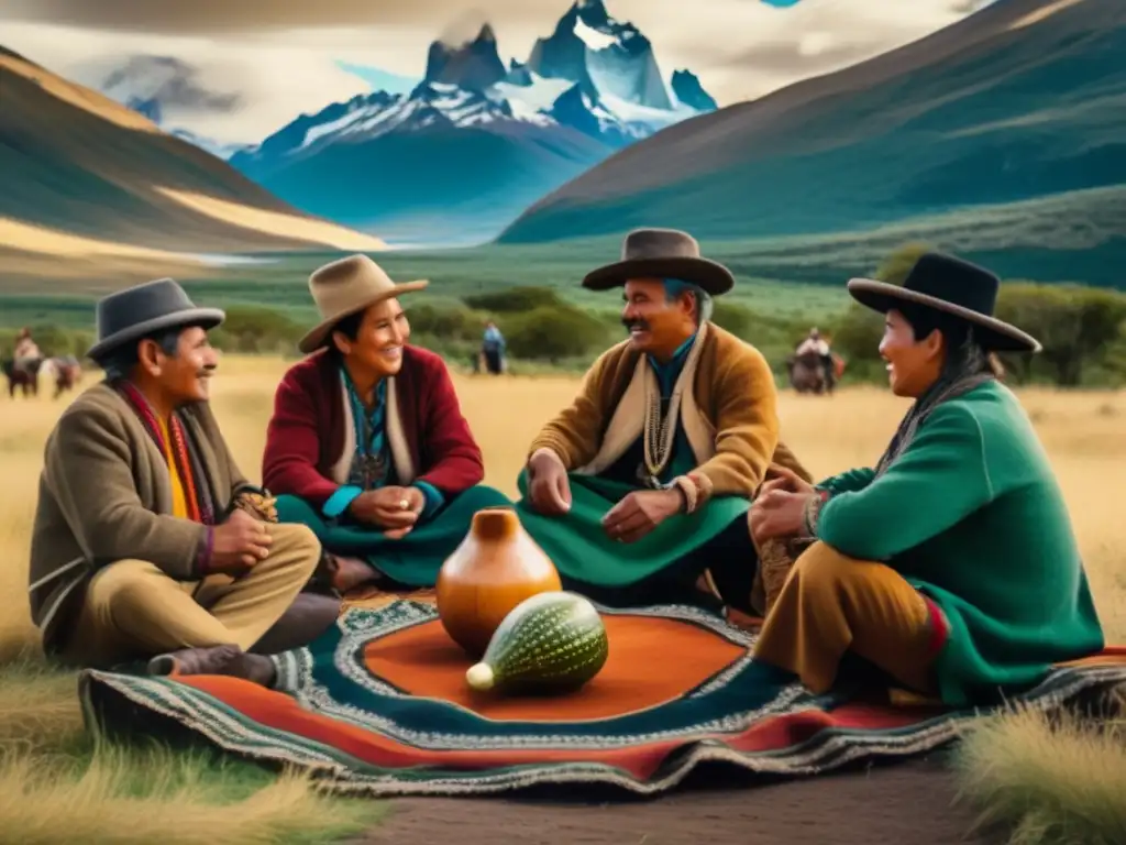 Celebración única: tradición mate en la Patagonia - Eventos con gente, montañas y yerba mate