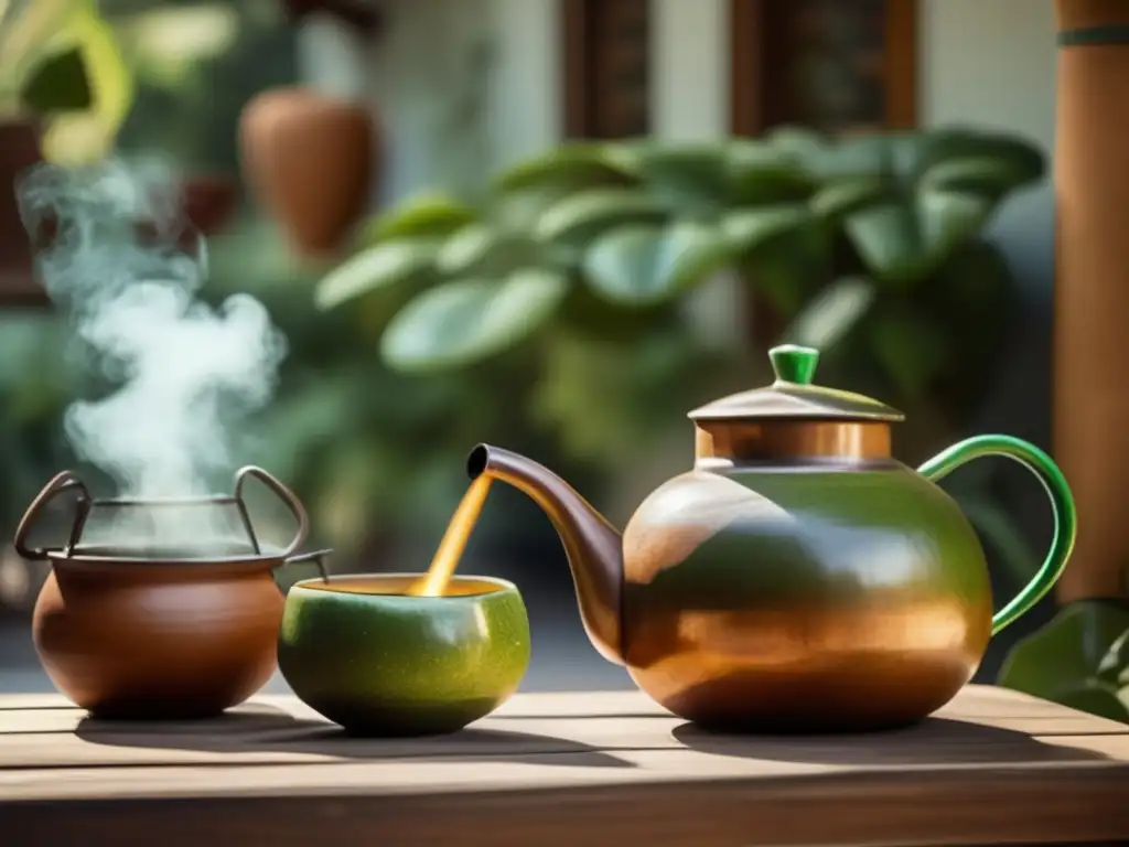 Patio sudamericano con mate: Beneficios del mate para pulmones