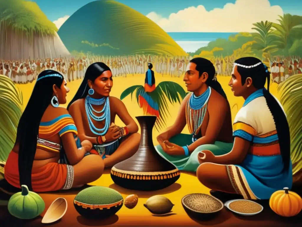 Pueblos originarios: Significado espiritual del mate en la pintura vintage