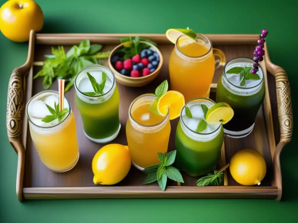 Recetas innovadoras de mates fríos con vibrantes colores y refrescantes sabores