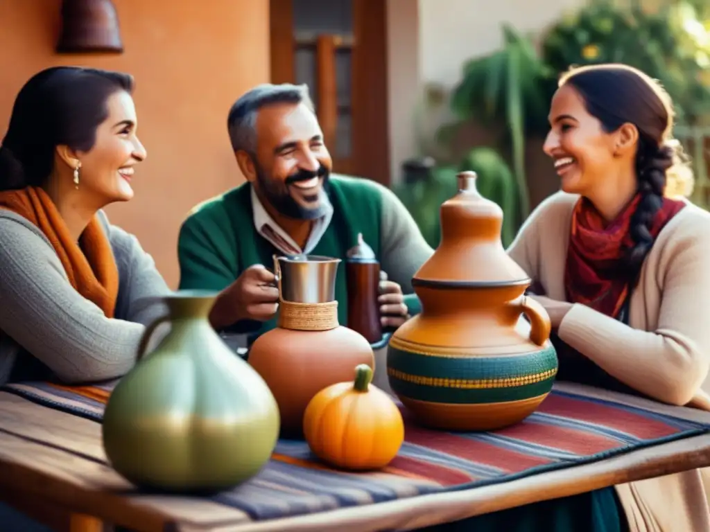 Reunión tradicional de mate con amigos y familiares - Aplicaciones para amantes del mate