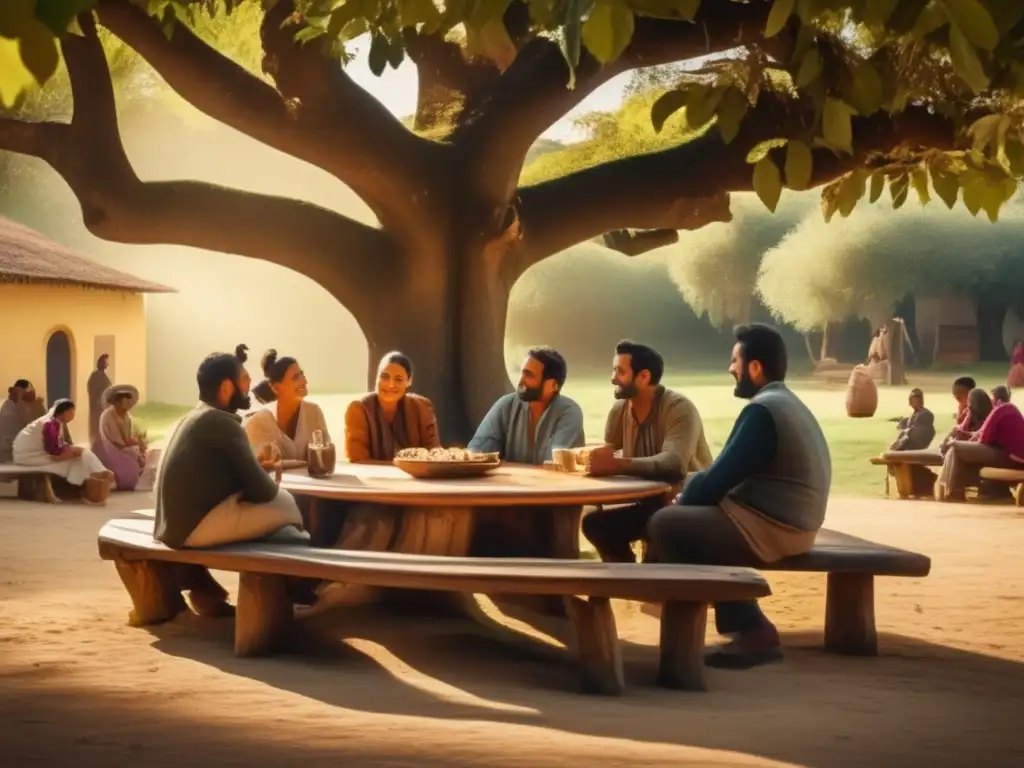 Reunión tradicional con mate y cultura rioplatense - Beneficios de la yerba mate para la piel