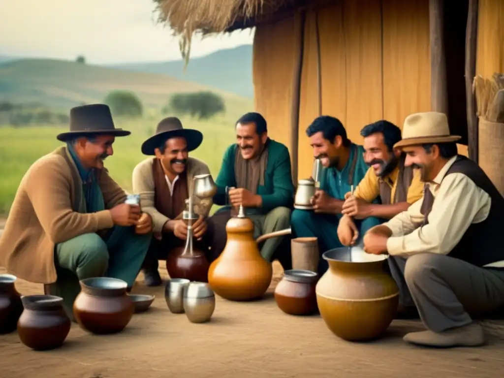 Reunión tradicional de mate con Términos y expresiones del mate