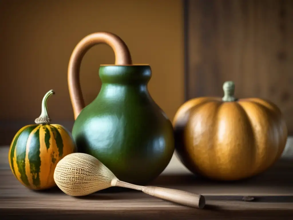 Tradición mate Rioplatense: Mate Gourd y Bombilla Vintage