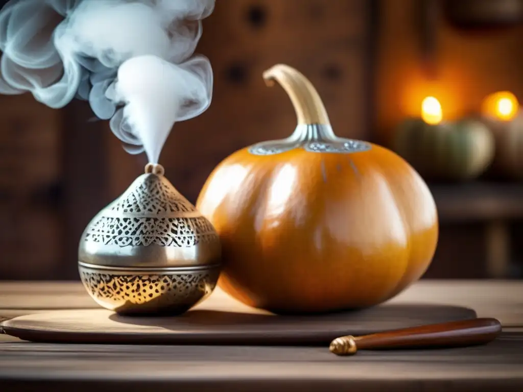 Ritual de mate con gourd, bombilla y paisaje verde: tradición, artesanía y tranquilidad