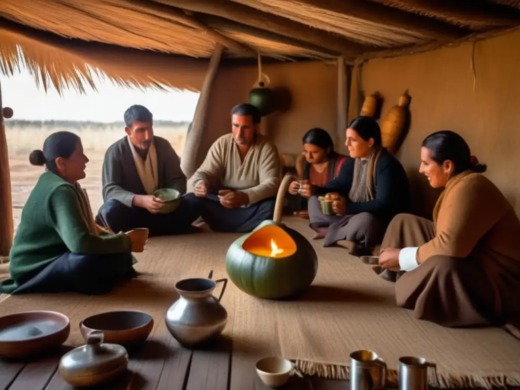 Rituales del mate en el Río de la Plata: ceremonia tradicional con mate, gourd, bombilla y conversación