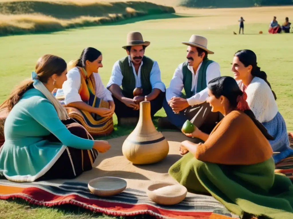 Ronda de mate en Uruguay: personas compartiendo mate en un ambiente tradicional y acogedor