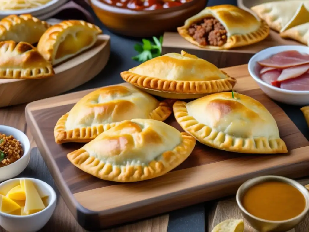 Snacks ideales para acompañar mate - Empanadas, pastelitos salados, tostadas con pâté de oliva y más en una imagen vintage