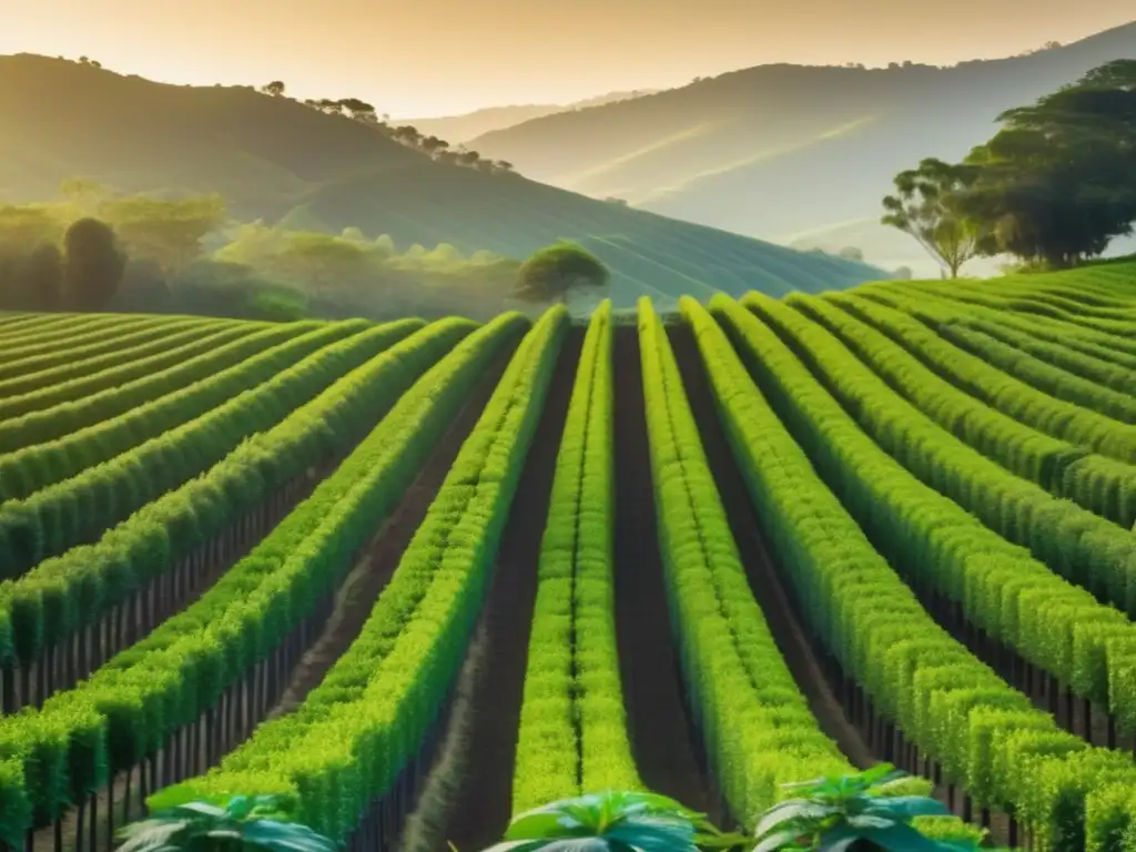 Técnicas de riego inteligente para plantaciones de mate y su belleza vintage