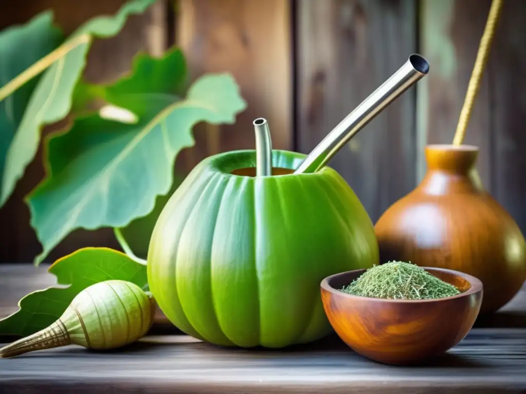 Mate en terapias alternativas: gourd, bombilla, hierbas, flores, cristales y tranquilidad