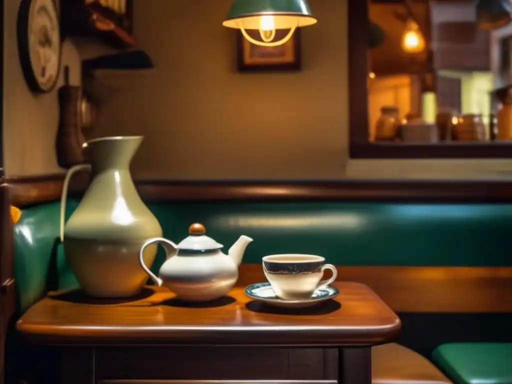 Tradicional café argentino de los años 40: mesa con mate, alfajores y pintura de gauchos compartiendo mate - Identificar buen cebador de mate