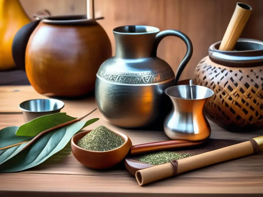 Tradicional escena de preparación de mate con una estética vintage - Elegir el mate perfecto tradición