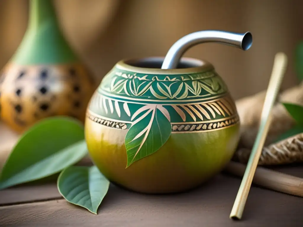 Tradicional mate gourd y bombilla con yerba mate: Adaptaciones internacionales del mate en bebidas