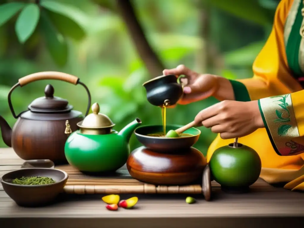 Preparación tradicional de mate en Asia: aceptación cultural