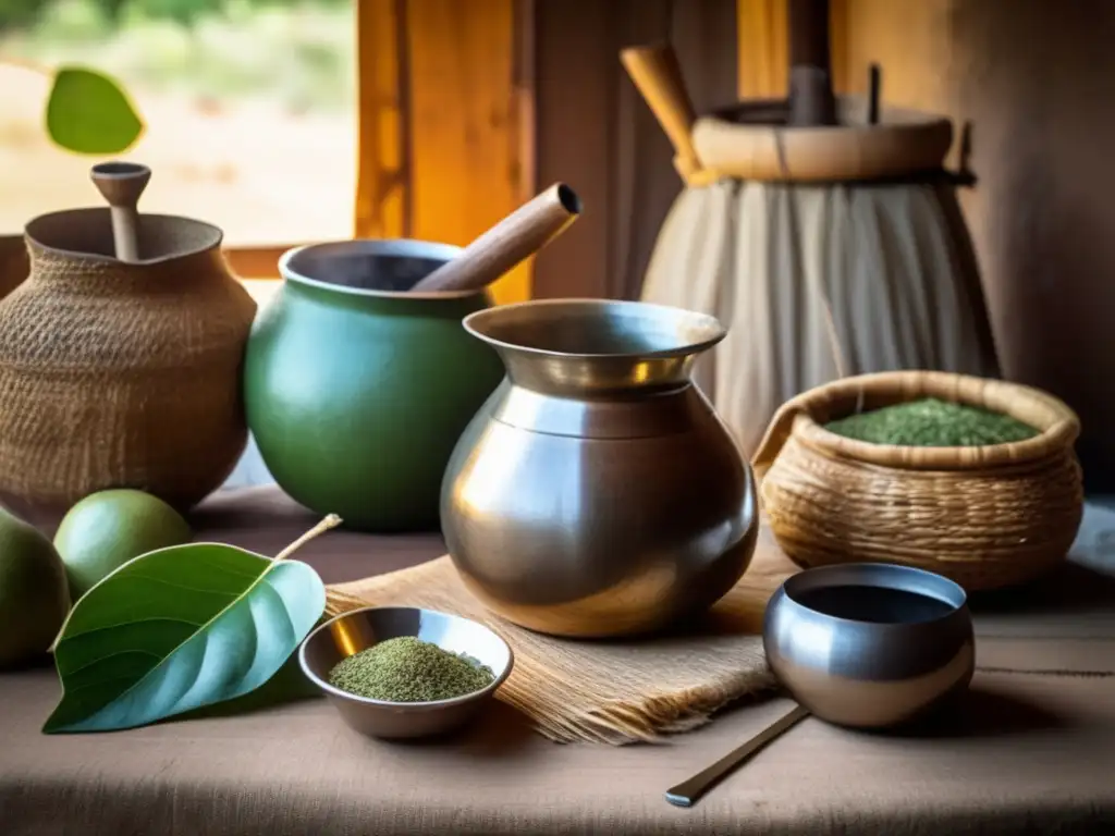 Preparación tradicional de mate en entorno rural - Impacto de pesticidas en consumo de mate