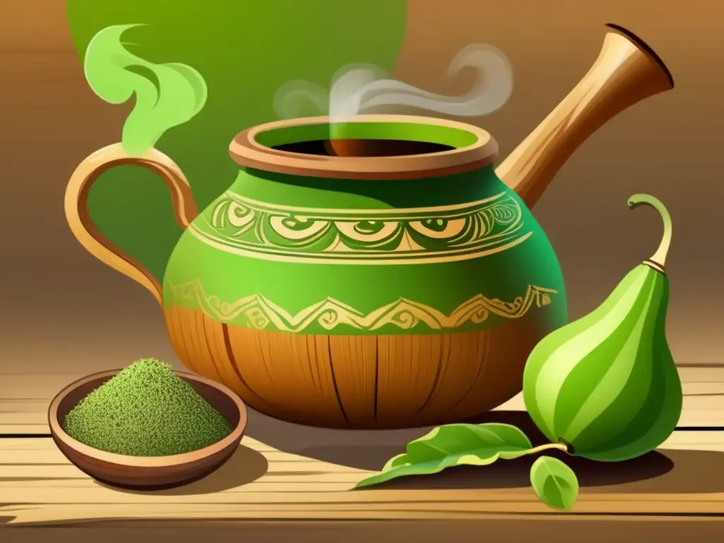 Tradición del mate: gourd, yerba y bombilla Tradicional mate rioplatense con yerba compuesta: auténtica tradición y calidez