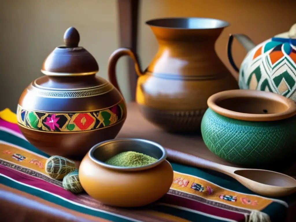 Preparación tradicional de mate: gourd, yerba mate, kettle, nostalgia y tradición (Mate como prevención de enfermedades)