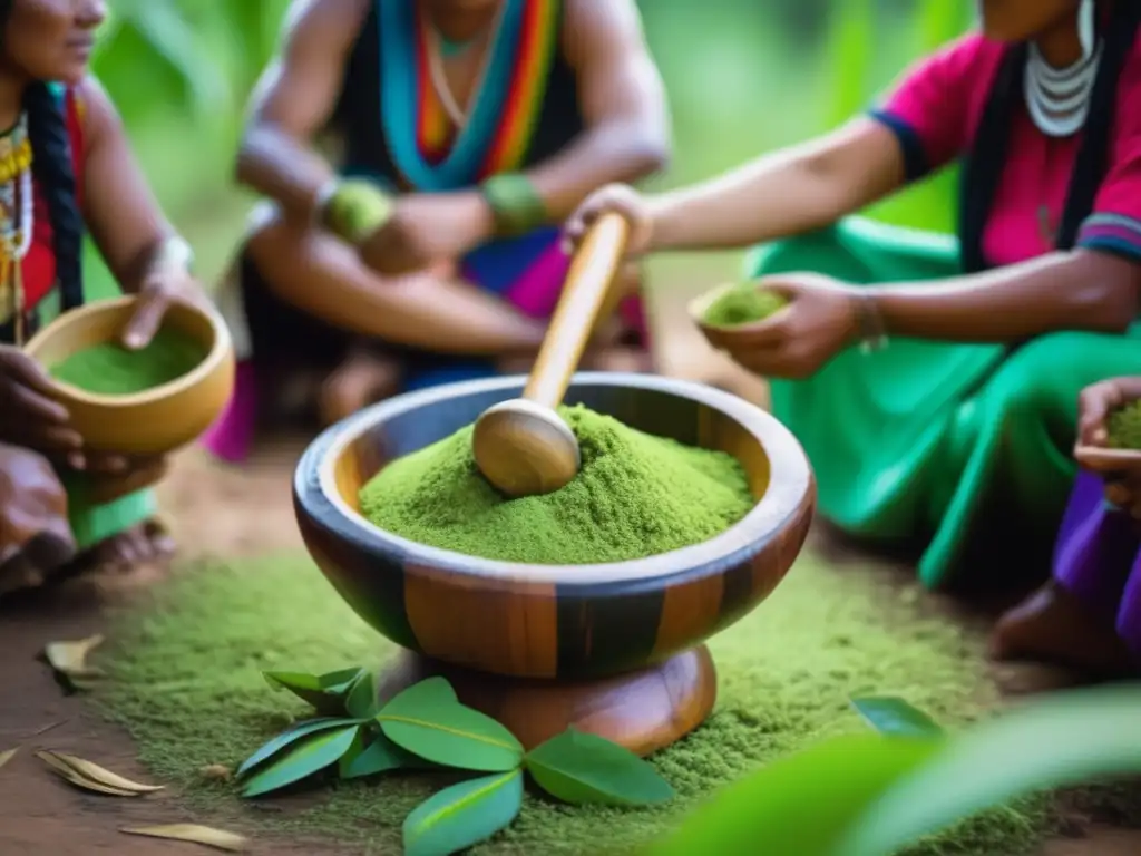 Comunidad Guarani preparando yerba mate - Variedades de yerba mate tradicionales